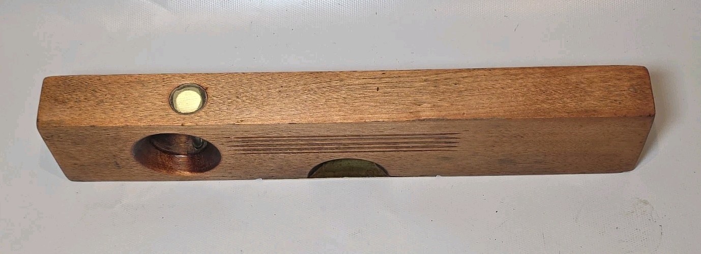 Antique Wood Bedortha Bros 12" (2) Bubble Woodworkers Level Tool Windsor, Ct