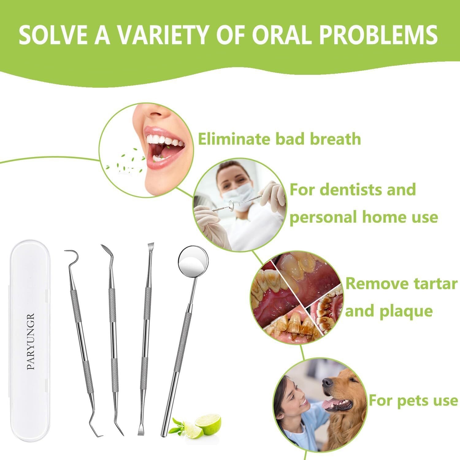 Dental Instruments Tools Scaler Scraper Oral Hygeine Deep Cleaning Set Kit Teeth