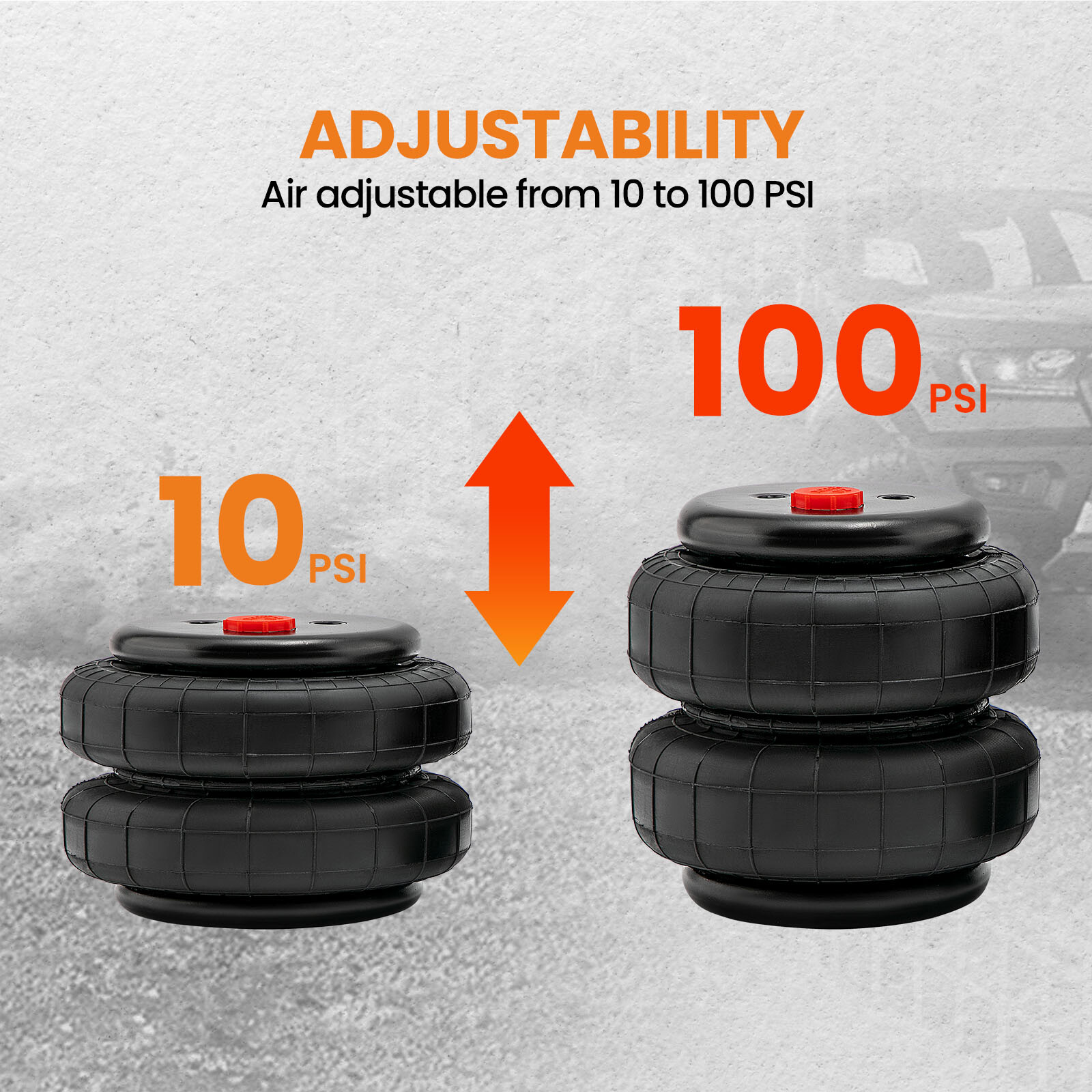 Towing Assist Over Load Air Suspension Bag Kit fits for Chevy 1500 2007-2018