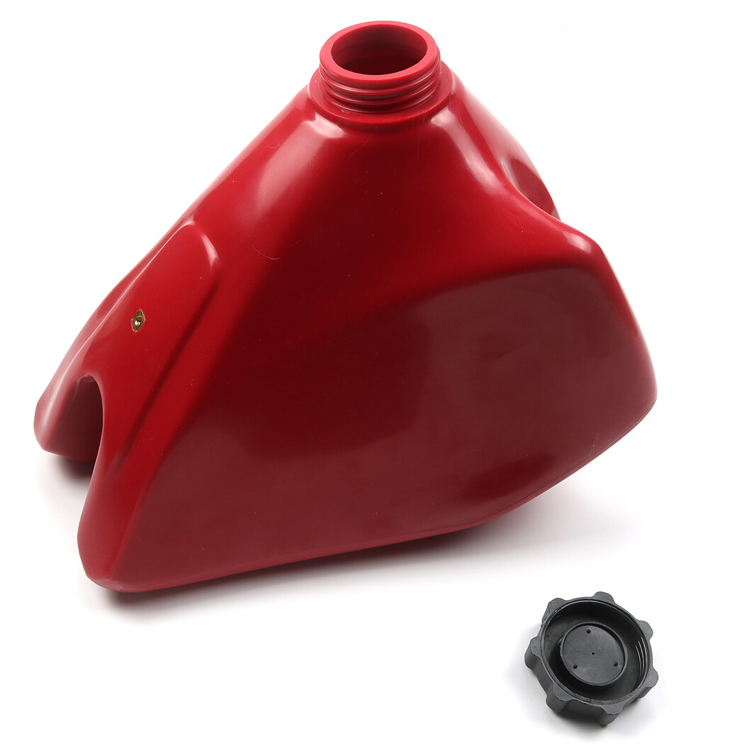 Fits Honda XR200R 1985-2002 Plastic Fuel Tank With Cap Petcock Valve New Red
