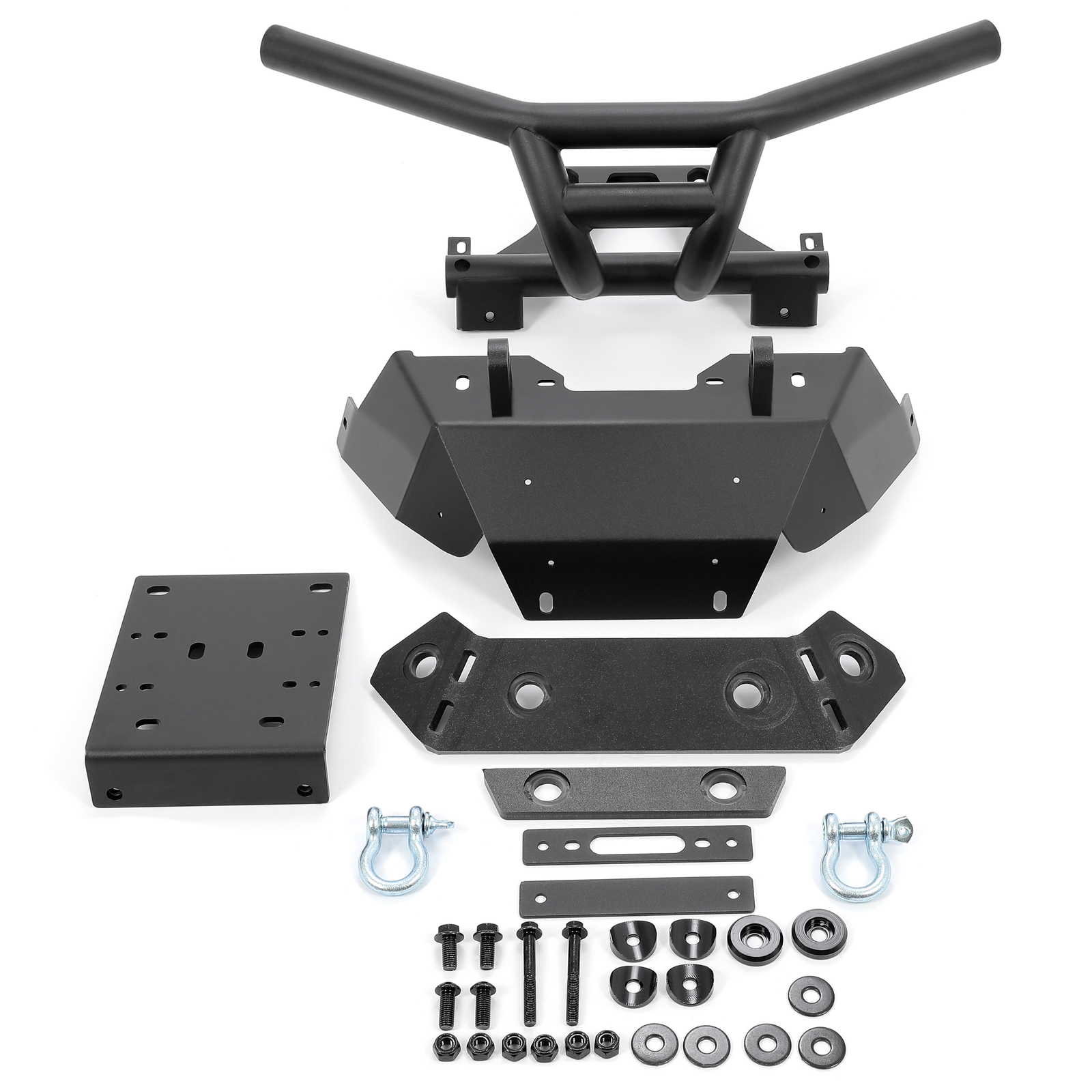 For Can-Am Maverick X3 17-23 Winch Ready Front Bumper W/ D-Rings Brush Guard