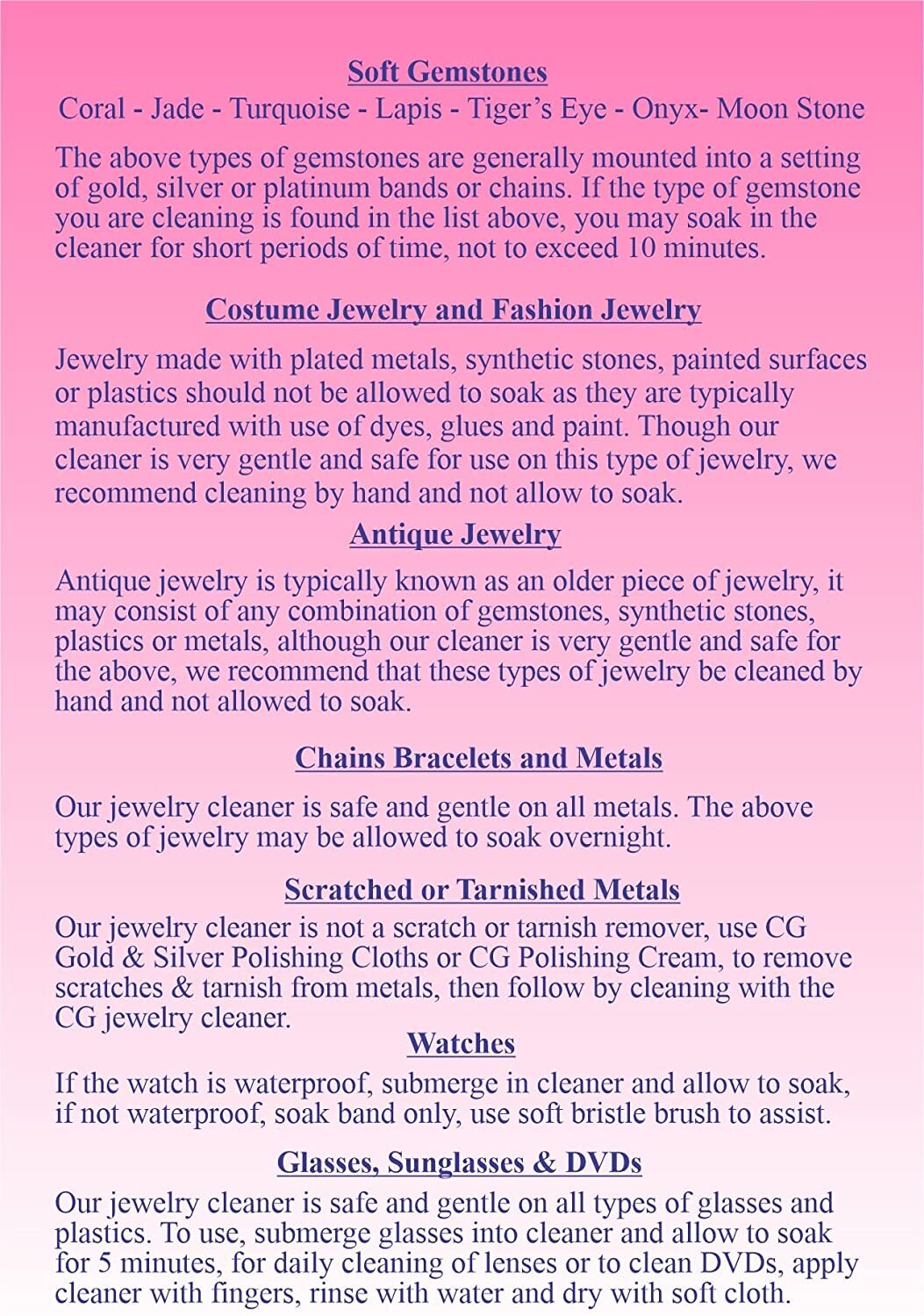 Jewelry Cleaner Spray 2 Oz Instant Shine Cleaner Highest Quality Made in USA