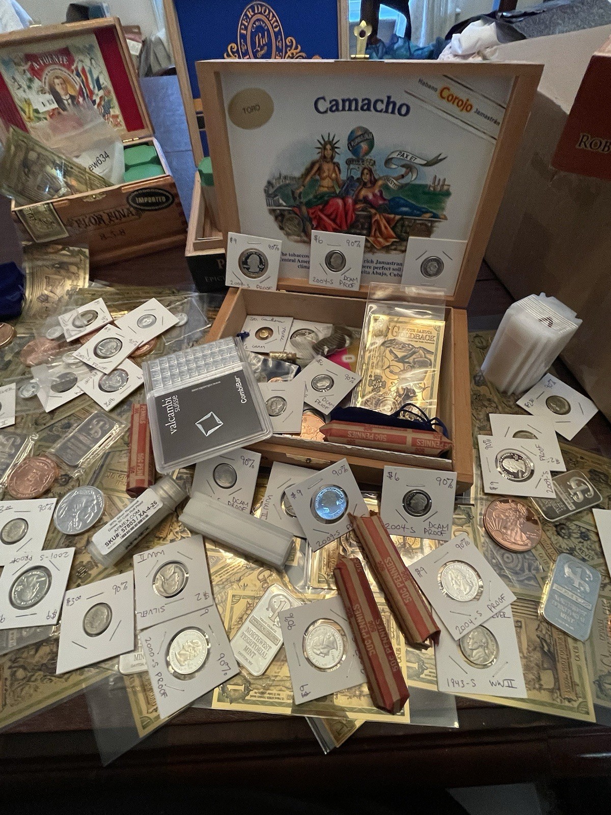 ESTATE SALE SILVER & GOLD LOT! Coins, Bars, Rounds, Rolls, Slabs & Bills!