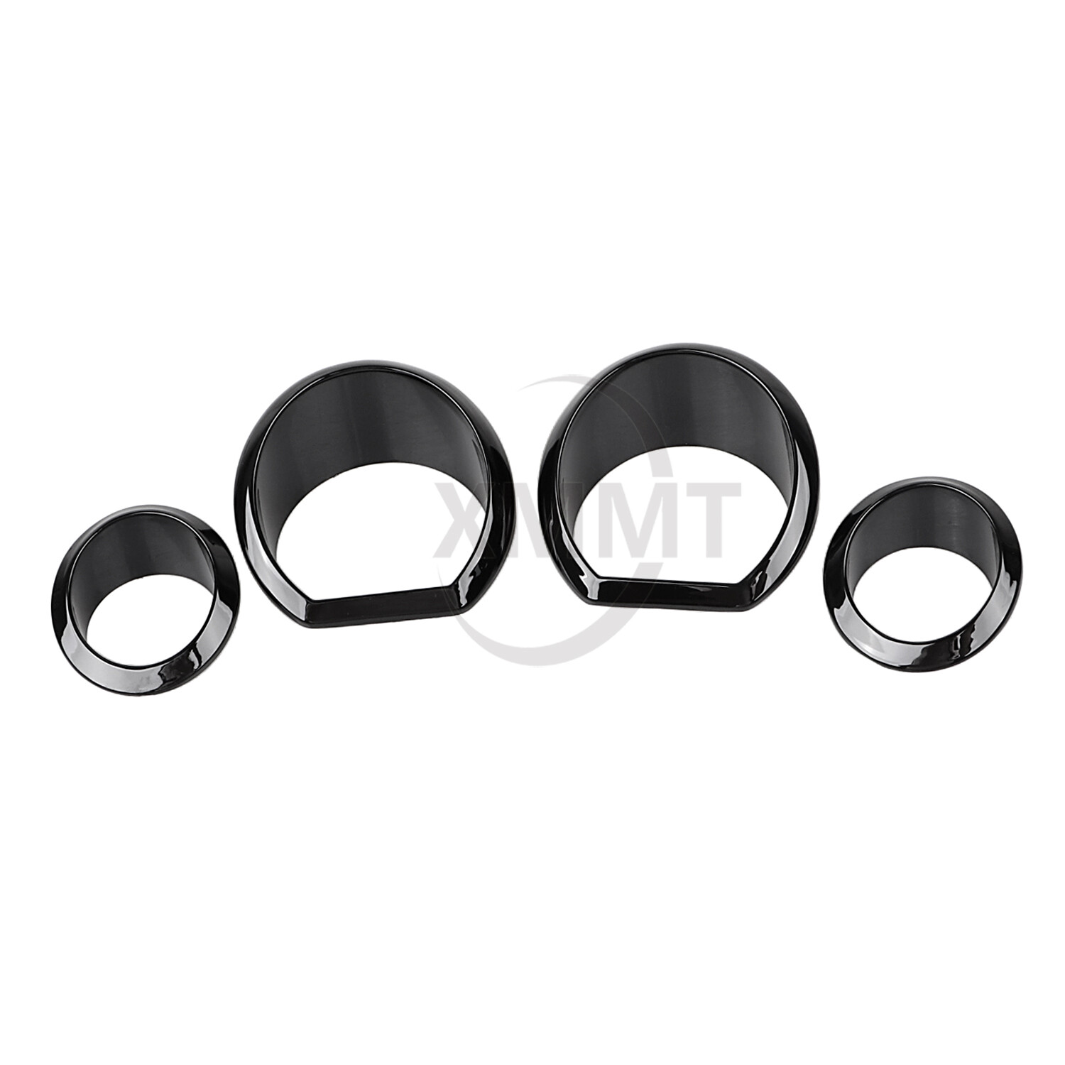 Black Gauge Bezel Trim Ring Kit For Harley Street Glide FLHX Special FLHXS 14-23