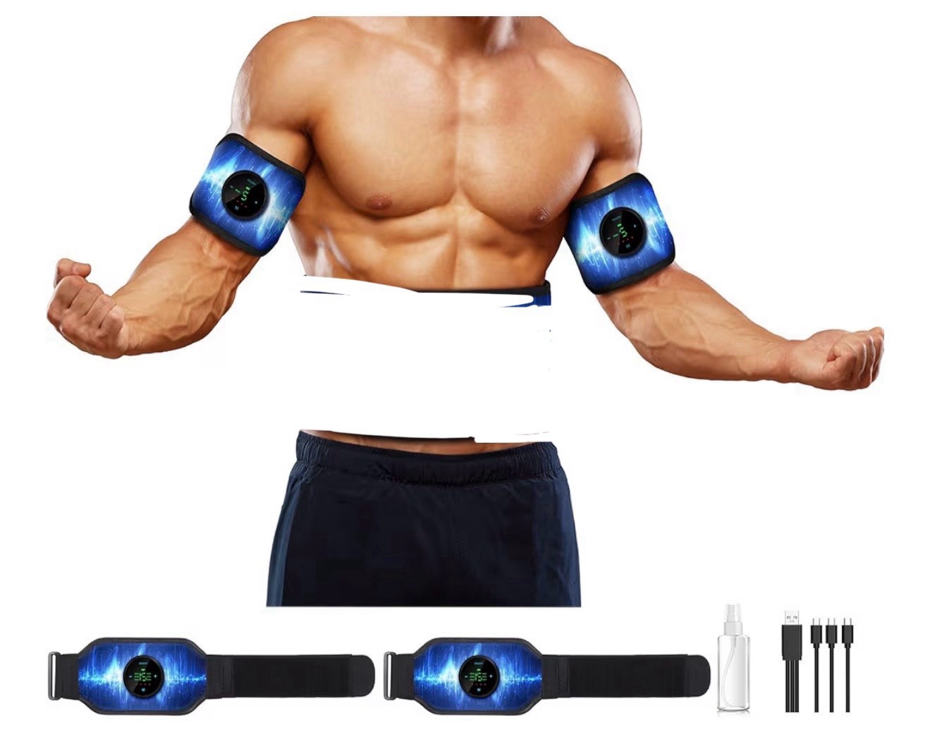 Smiofo Arms Stimulator Muscle Machine Workout Equipment Toning Biceps Triceps