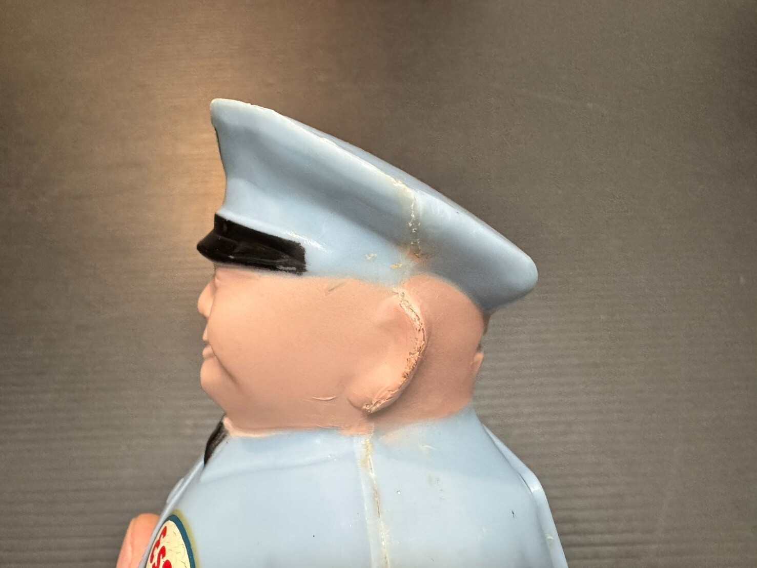 NOS 50s Vintage ESSO Gas Oil Station Advertising Fat Man Coin Bank Figure vespa