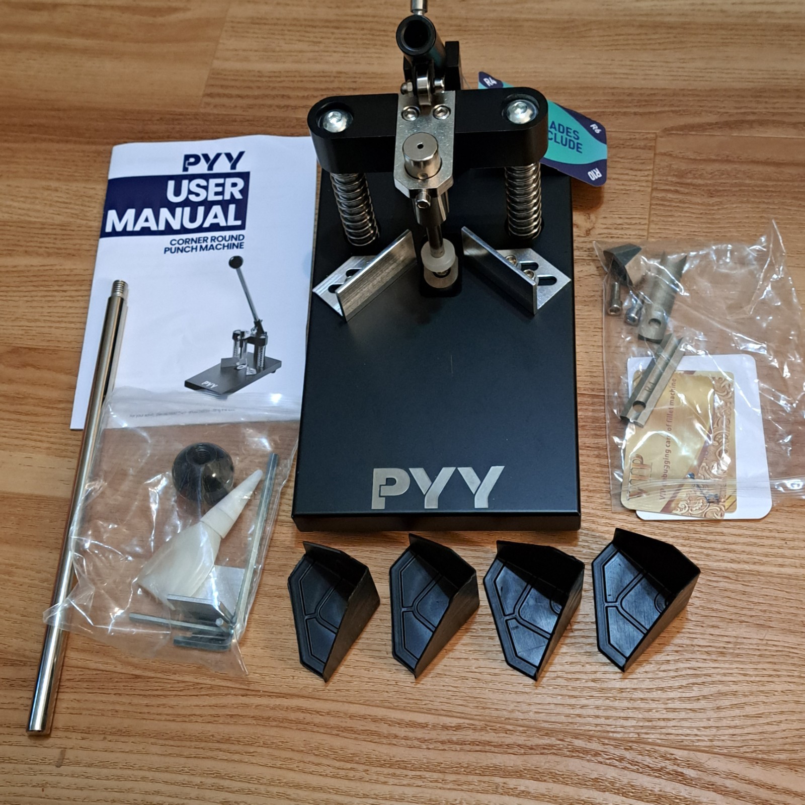 PYY Heavy Duty Corner Round Punch Cutter Machine R4 R10 Blades Rounder