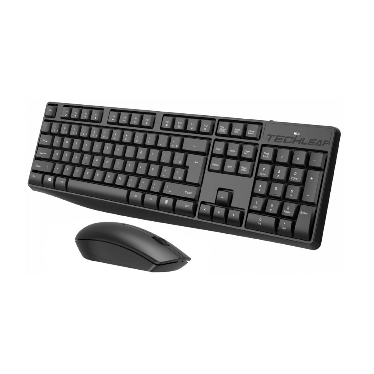 Wireless USB Keyboard & Mouse Combo, 9-Key, Water Resistant, Soft Touch Keys