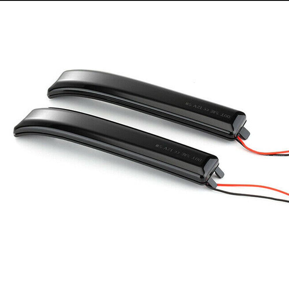 For 09-14 Ford F-150 Smoked LED Side Mirror Turn Signal Marker Reflector Lights