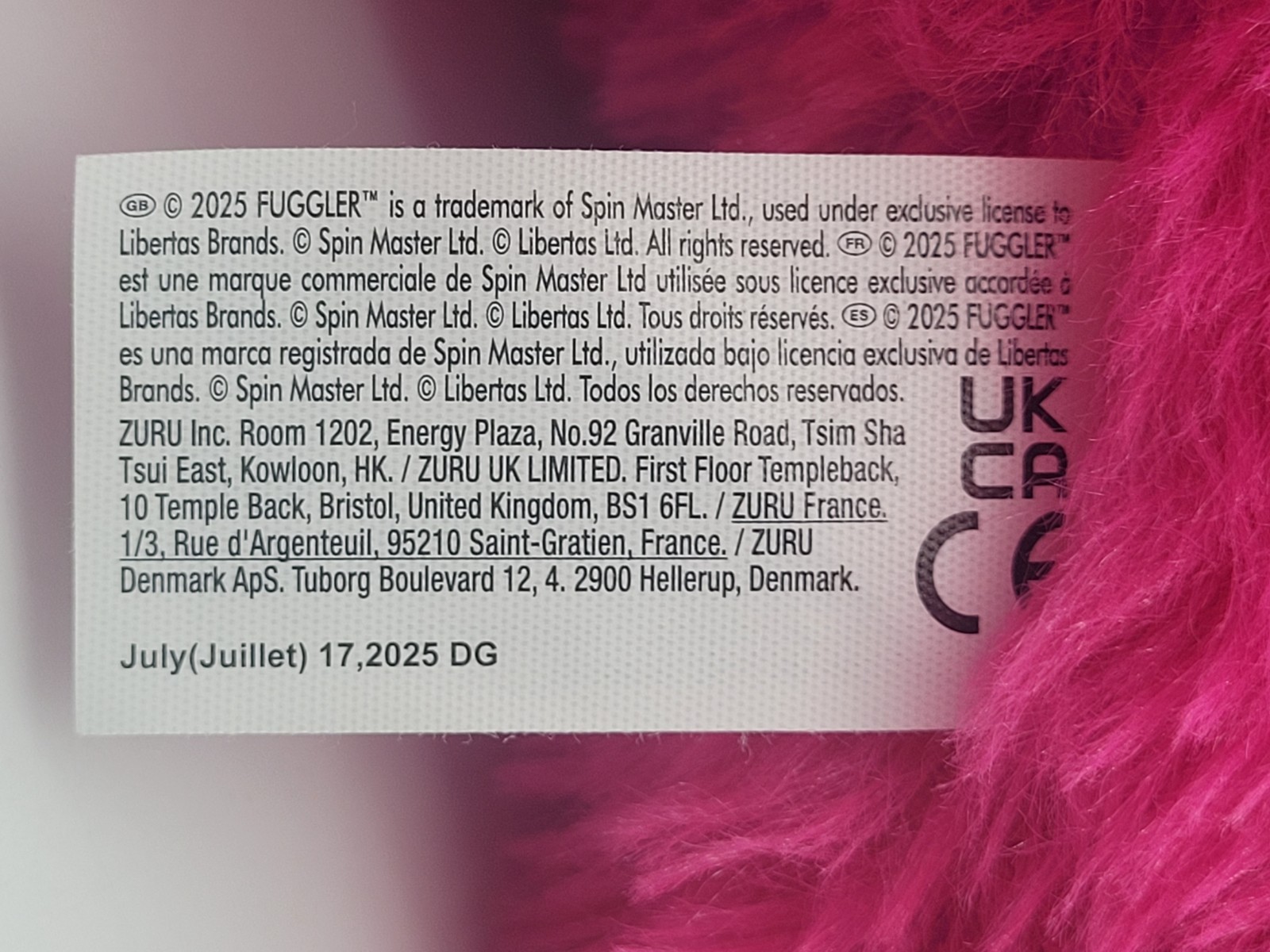 New Fuggler Monster Plush Bigg Fugg 16” Pink Monster Screech JUMBO Zuru Plush