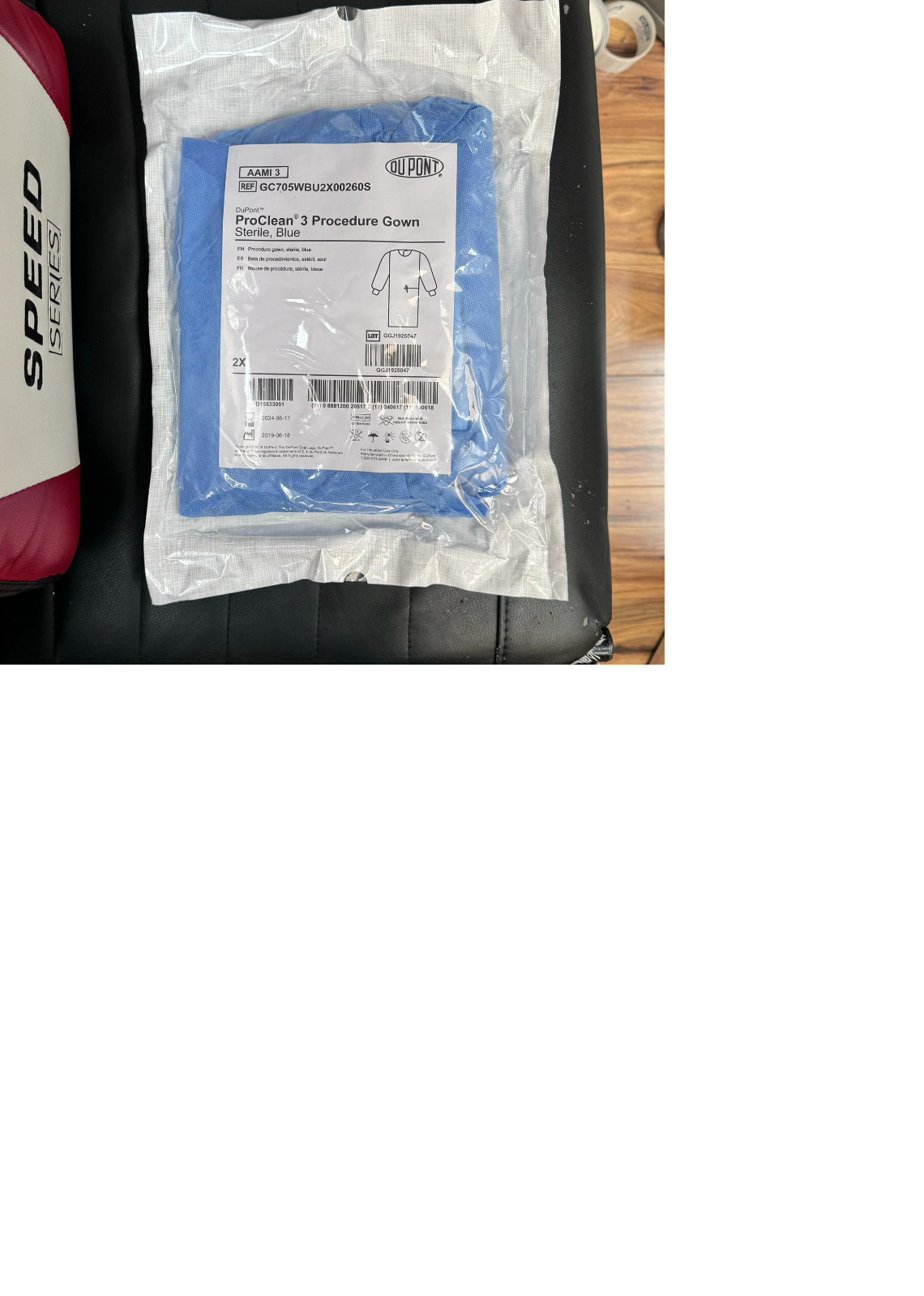 DUPONT 26-PK Sterile Blue Doctor Procedure Surgical Gown 2XL AMI Level 3