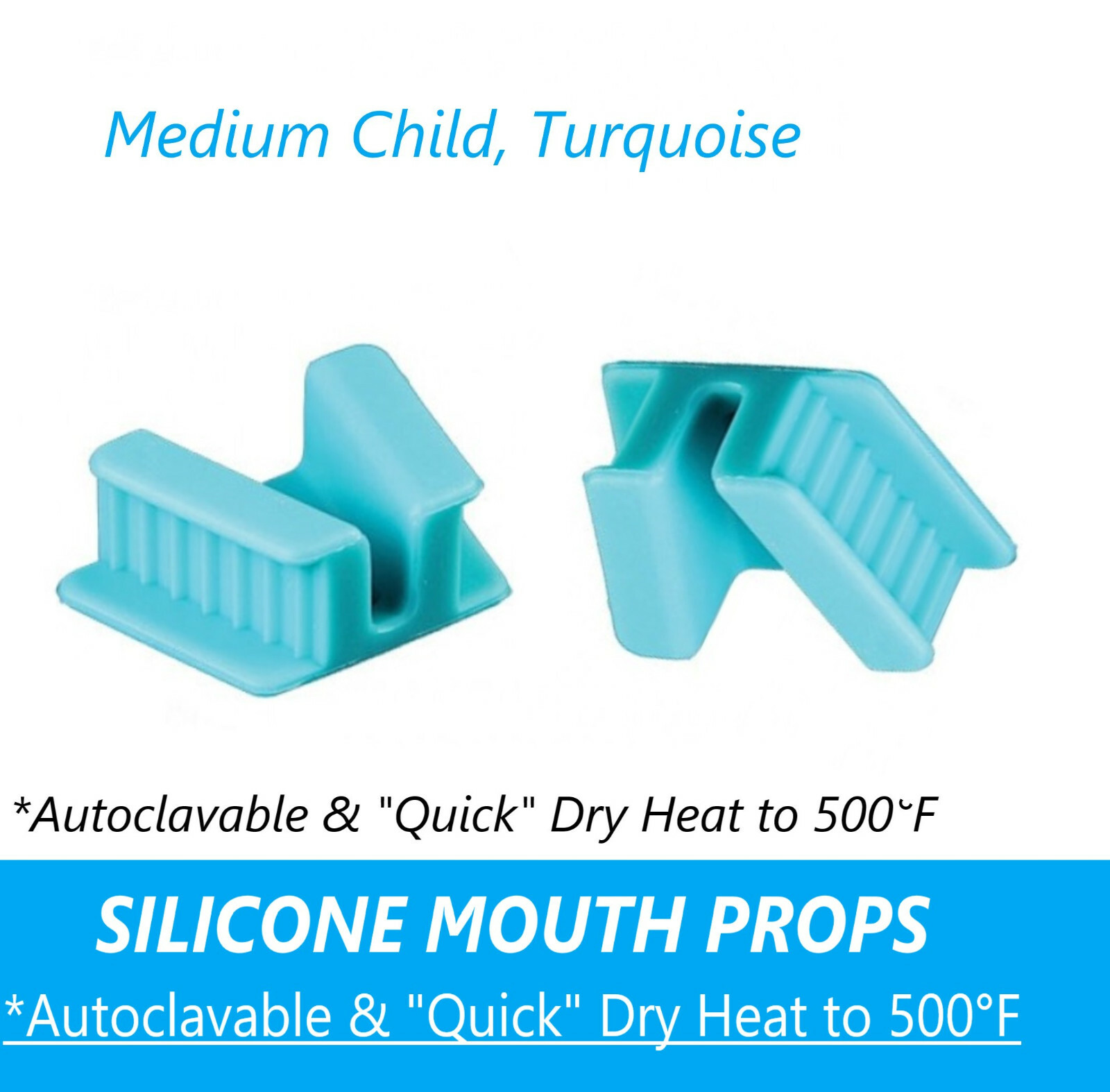 Dental Mouth Edentulous XL Silicone Bite Blocks Autoclavable & Dry Heat to 500°F