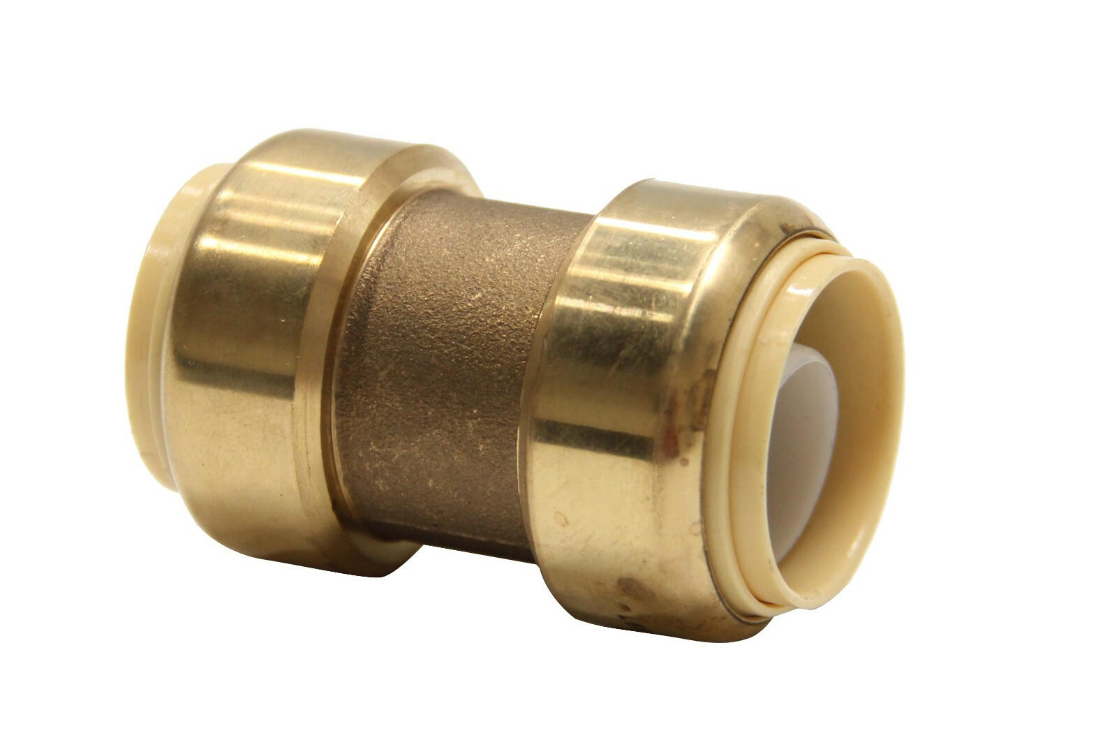 EFIELD 10PCS 3/4" X 3/4" PUSH FIT COUPLINGS BRASS FITTINGS WITH CLIP, NO LEAD