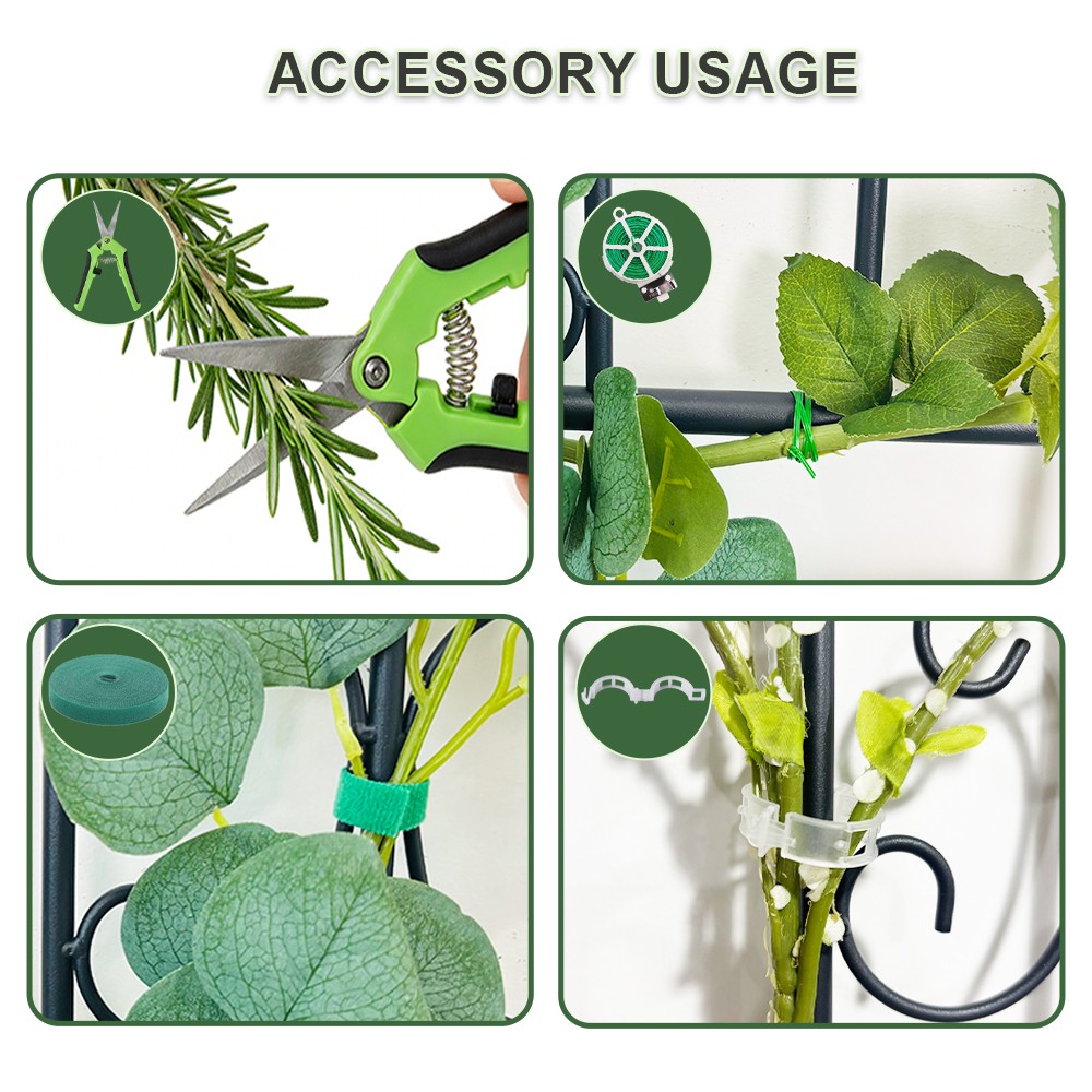 2PCS Rustproof Metal Garden Trellis 86.61" Tall for Rose/Outdoor Climbing Plants