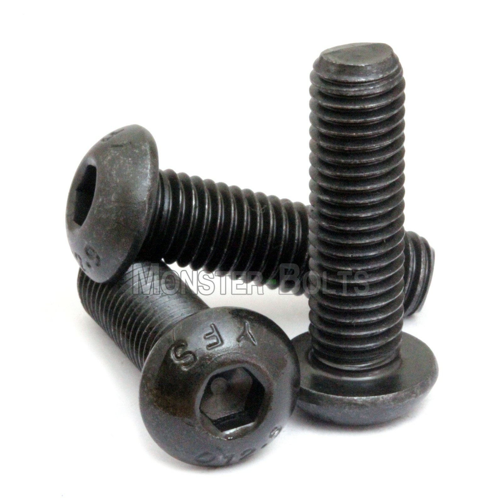 M8 Button Head Socket Cap Screws, 12.9 Steel w/ Black Ox ISO 7380, 1.25 Coarse