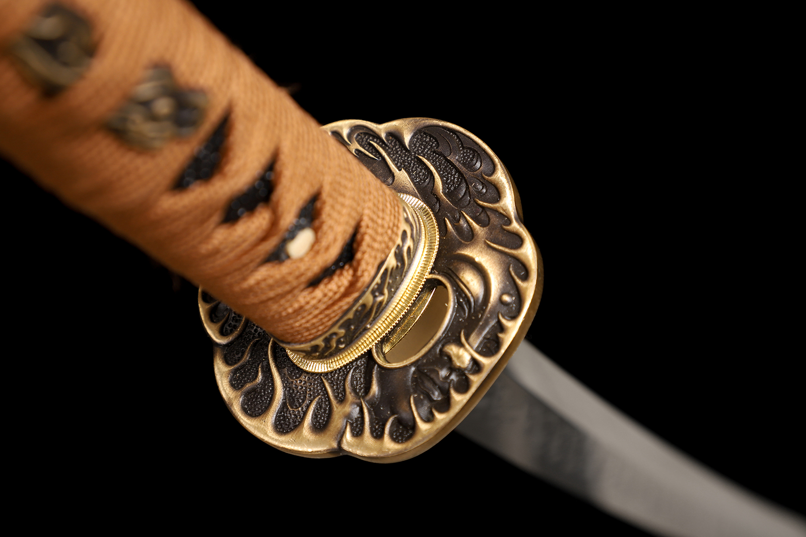 Japanese Handmade Samurai Katana Sword Clay Tempered L6 Steel Real Hamon