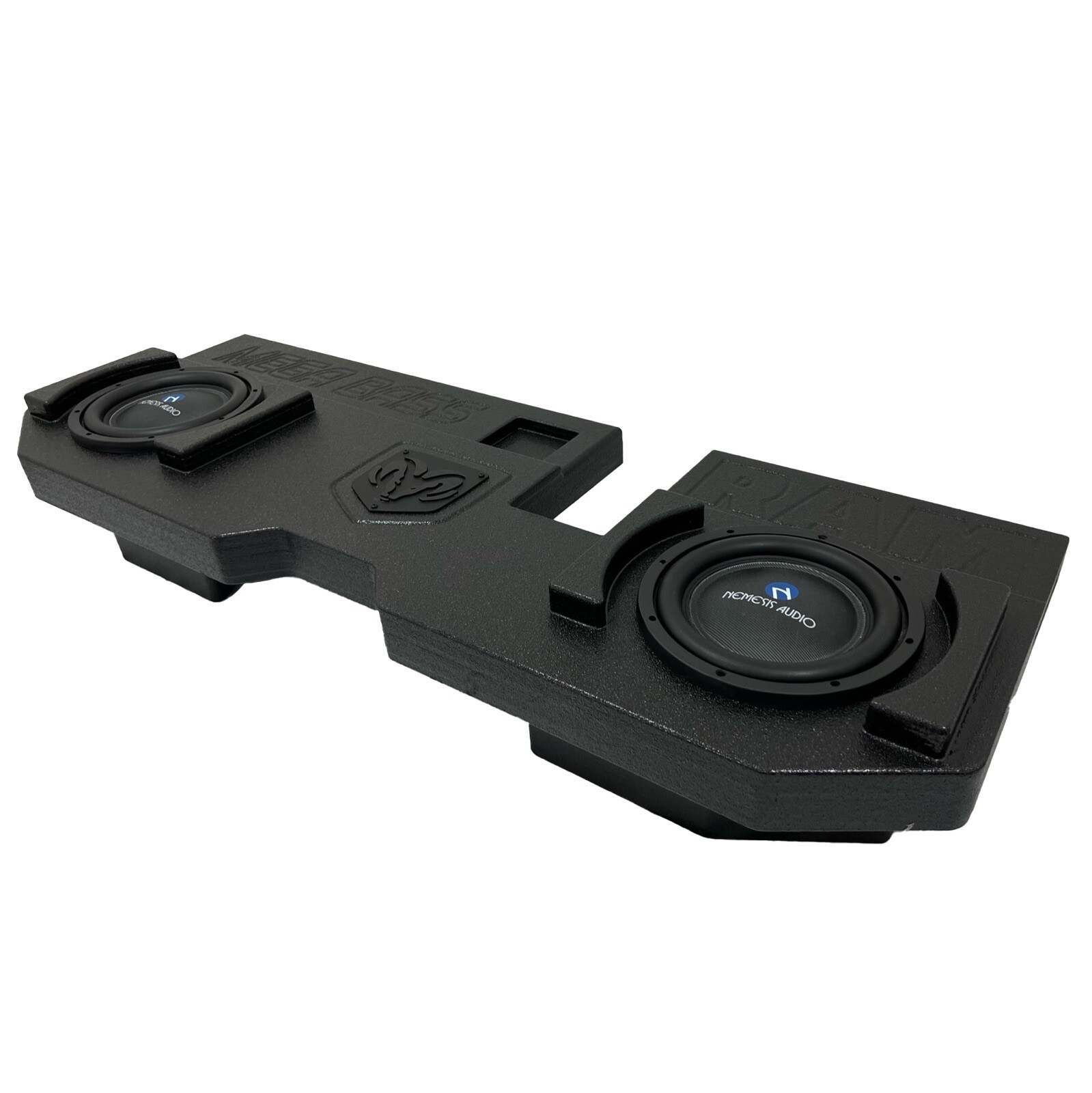 Mega Bass Dodge Ram Quad Cab 02-18 2x10 Inch Subwoofer Box Sub Enclosure Ported
