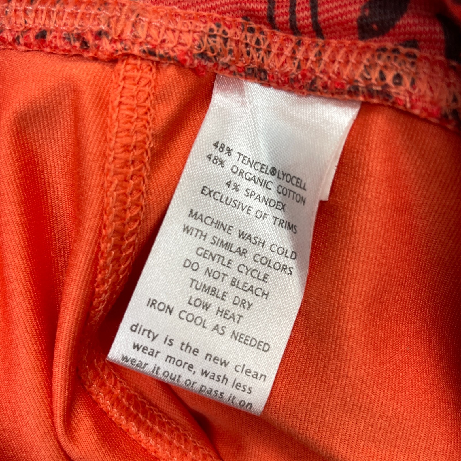 Toad And Co Skirt Womens Medium Orange A Line Botanical Print Cotton Stretch