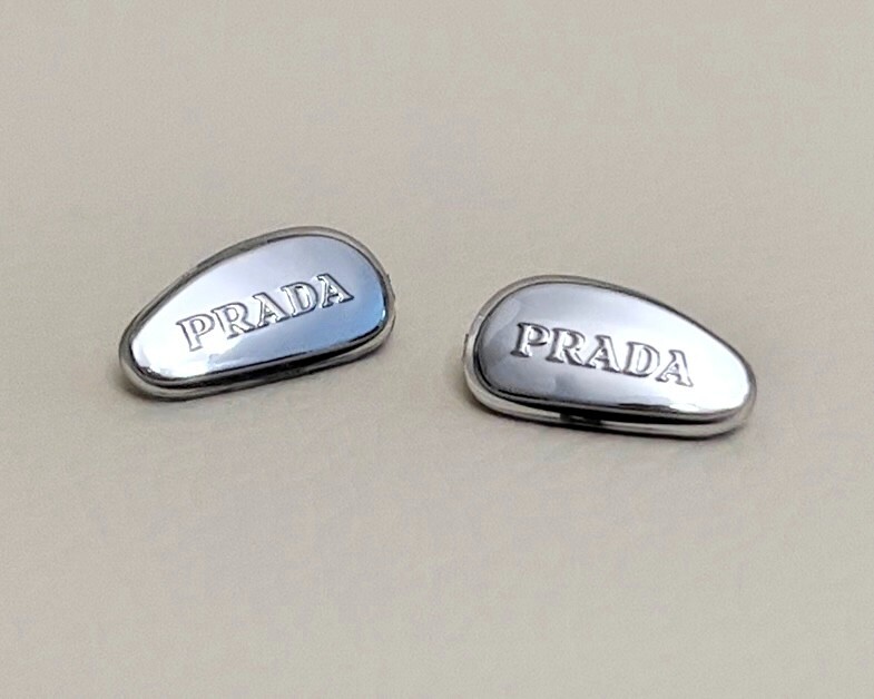 PRADA Replacement Nose Pads for Sunglasses Eyeglasses Silver 15mm Size W/ Screws