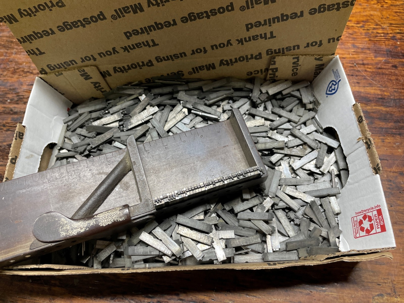 12 pt. Unknown Typeface Lead Letterpress Type Caps & Lower