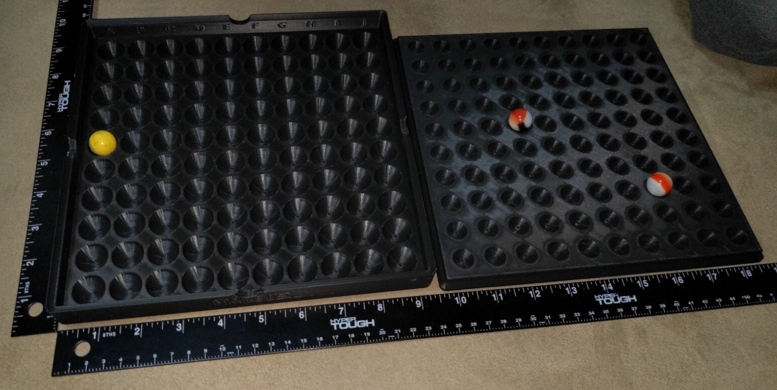 NO MARBLES - 100x 20mm Marbles Display Storage Sorting Tray Case