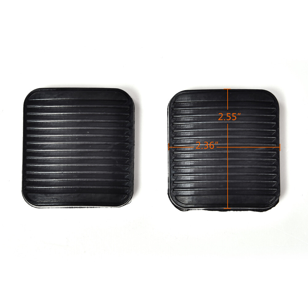 2Pcs Brake And Clutch Pedal Pad Kit Fit For Jeep Wrangler YJ TJ Cherokee XJ-Blac
