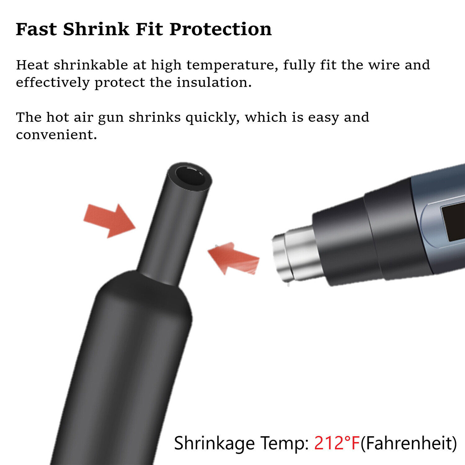 Black Heat Shrink Tubing Tube Dual Wall 3:1 Marine Adhesive Glue Lined