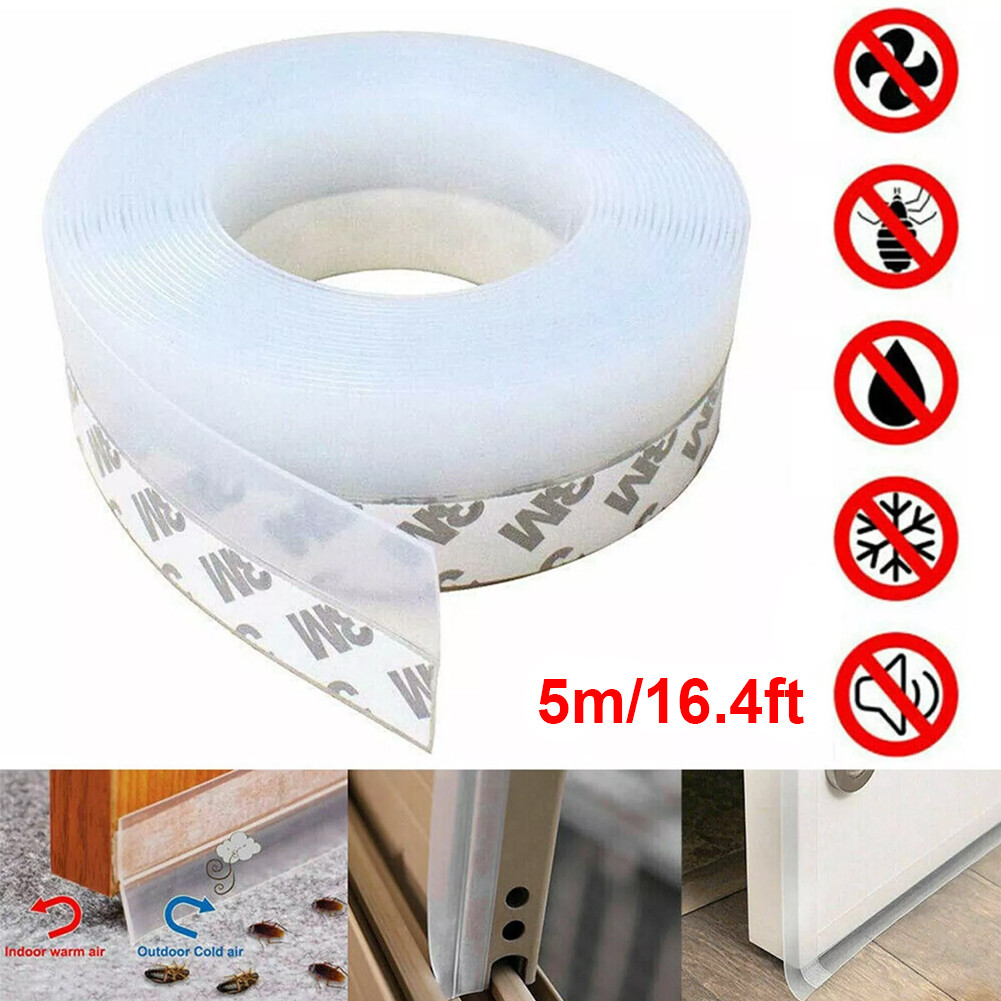 16.4Ft Silicone Seal Strip Door Weather Stripping Sealing Tape for Draft Stopper