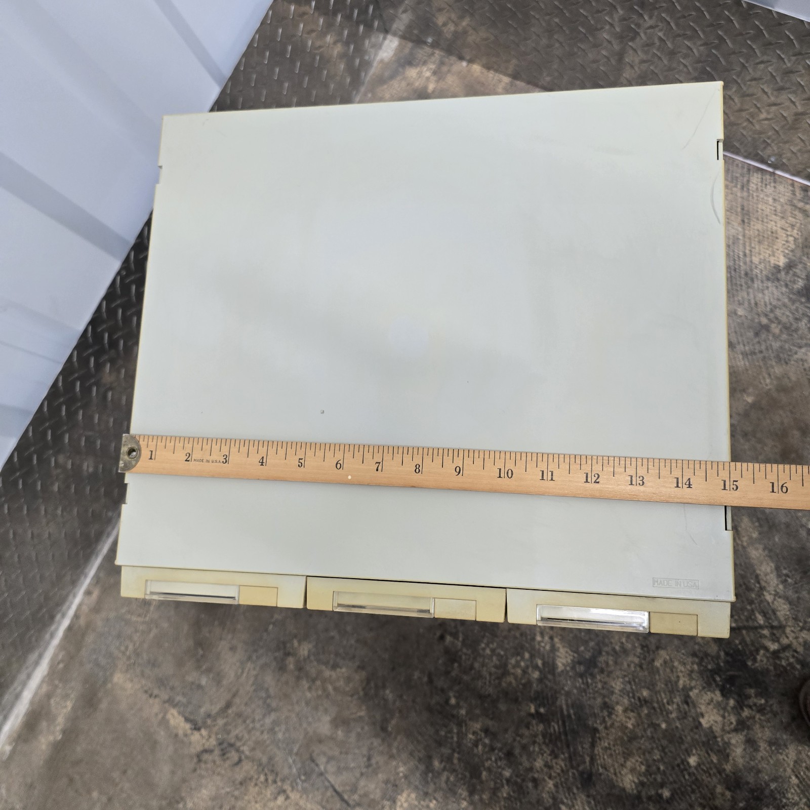 Exponent Vintage 9 Drawer Media Storage 3.5" & 5.25" Floppy Disk 1988 Italy