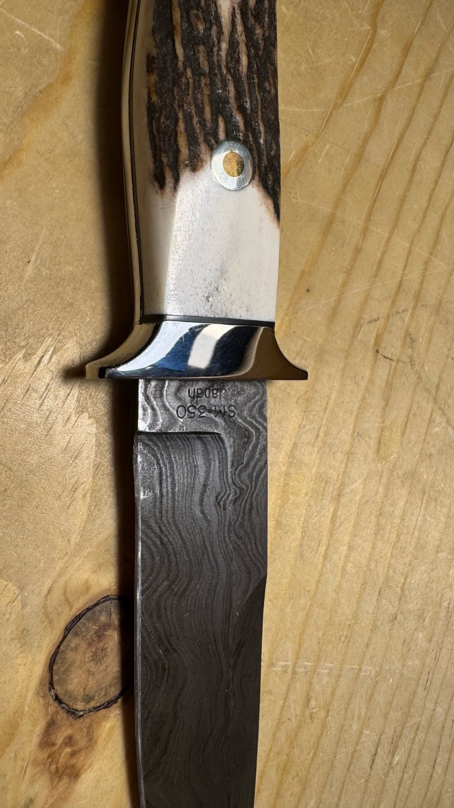 Vintage Parker SM-350 DamascUS Knife Hand Made Tak Fukuta