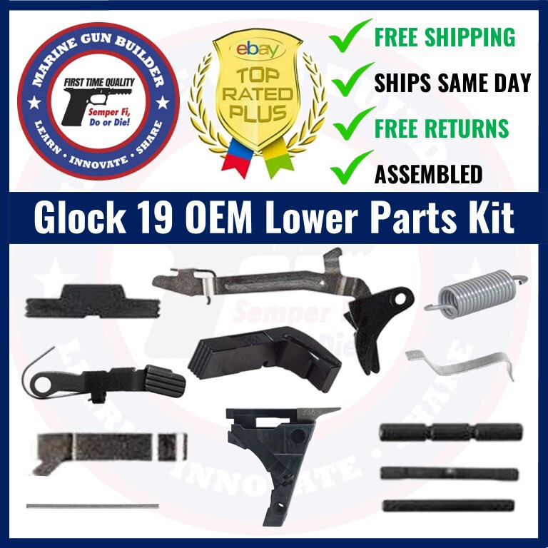 Glock 19 OEM Lower Parts Kit Gen 3 G19 LPK 9mm Genuine Factory Armorer Assembled