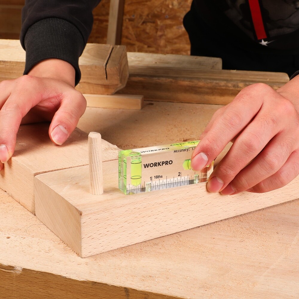 WORKPRO 3Inch Mini Level Tool Small Level Magnetic Level with 2 Bubbles 90°/180°