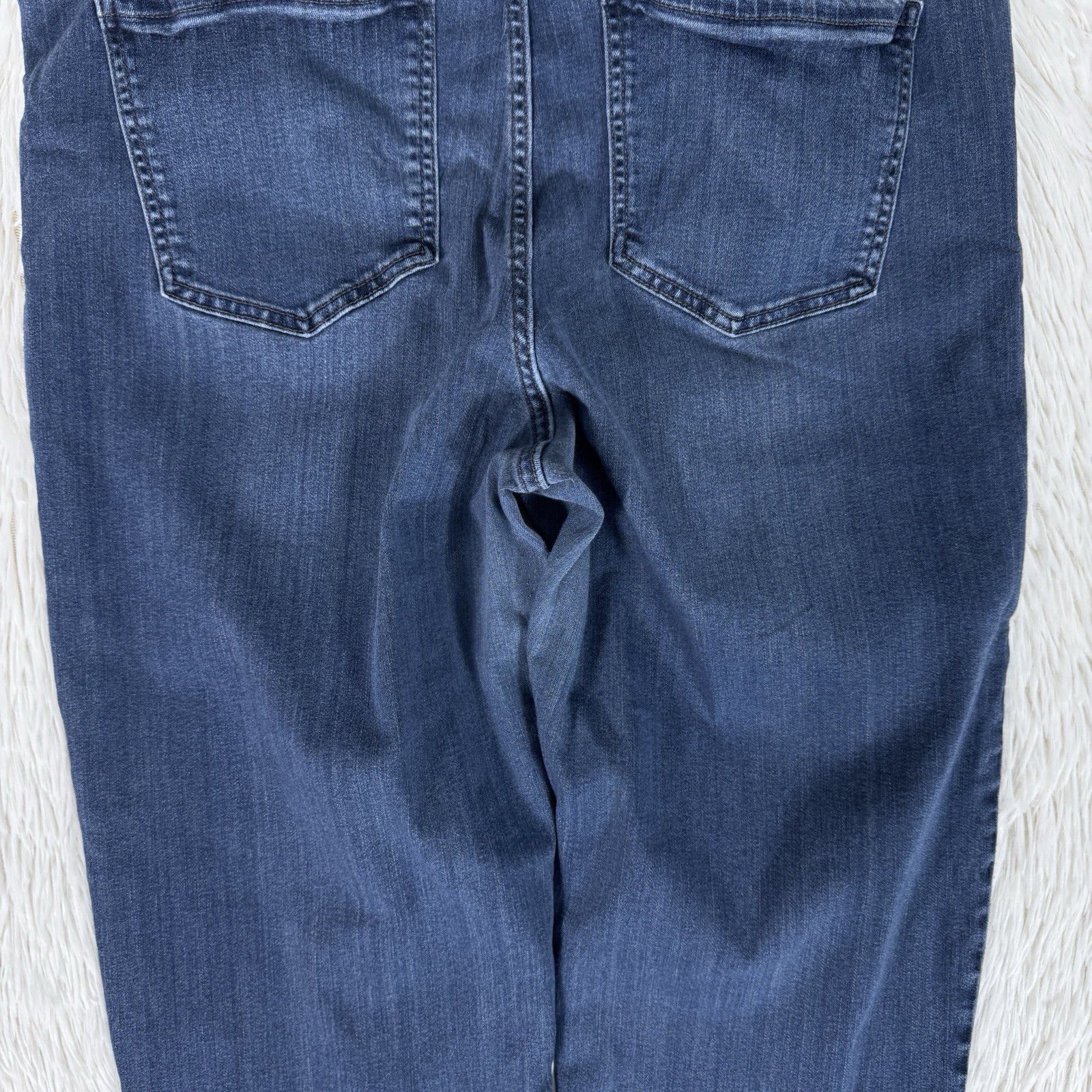 Liverpool Blue Dark Wash High Waisted The Slim Straight Denim Jeans Women's 20W