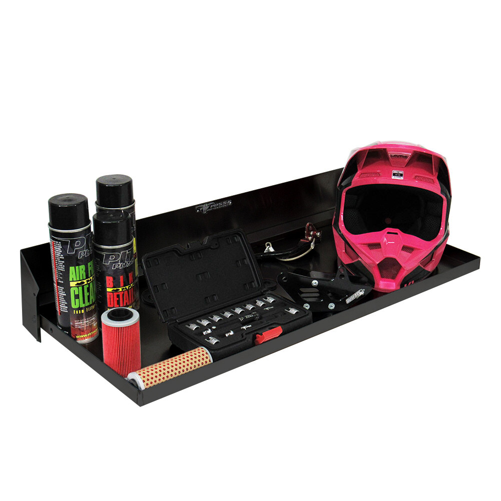 Pit Posse Aluminum Work Station Fold Down Tray Shelf Cabinet Trailer-Made in USA