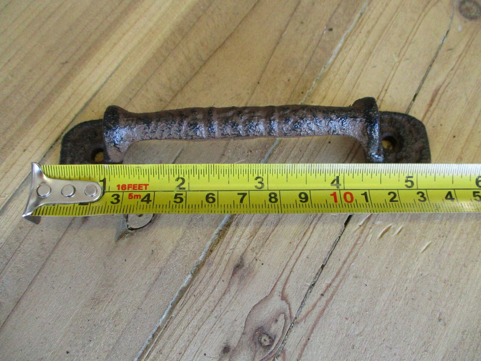 2 Cast Iron RUSTIC Barn Handle Gate Pull Shed Door Handles Fancy Drawer Pulls