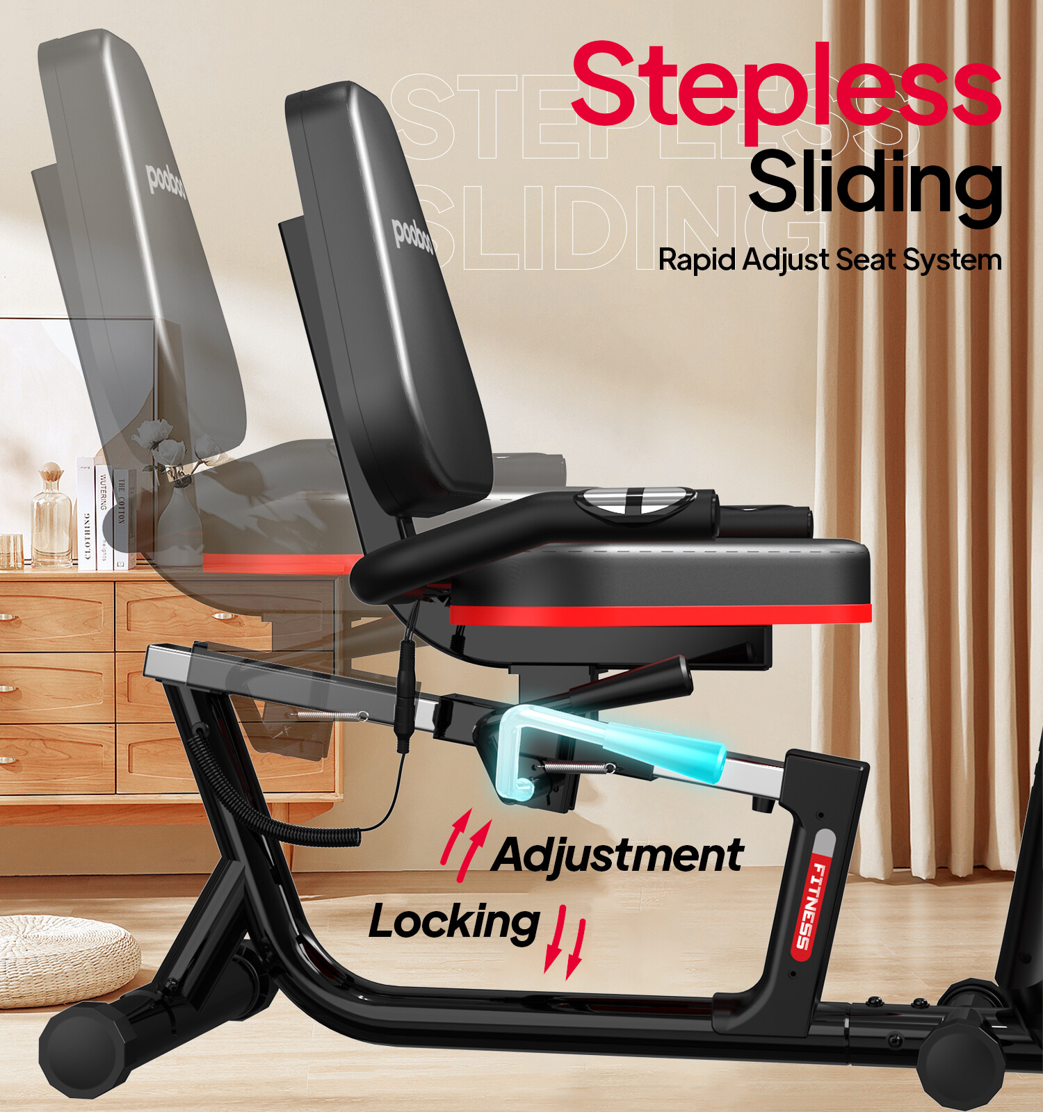 Indoor Stationary Recumbent Exercise Bike Bicycle Cycling Fitness Workout Bike