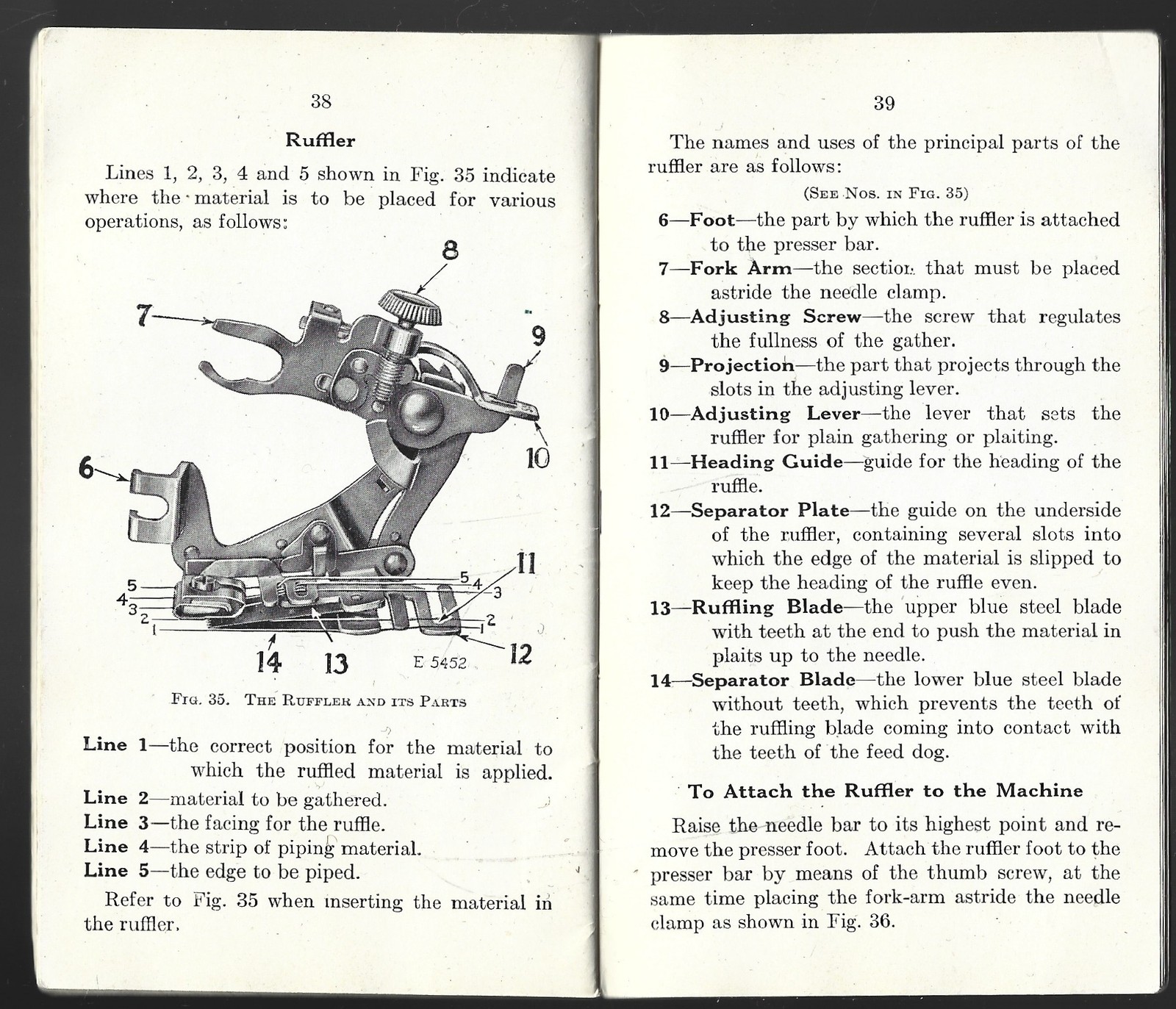 Singer Sewing Machine Model 99-13 w/ Knee Control Orig 1925 Manual Instructions