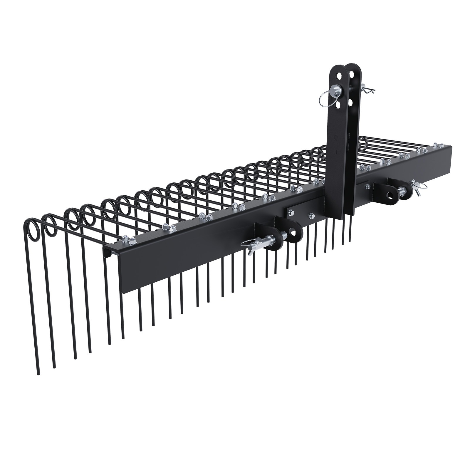 3 Point 60" Pine Straw Rake Landscape Rake For Cat0 Cat1 Tractor Attachment