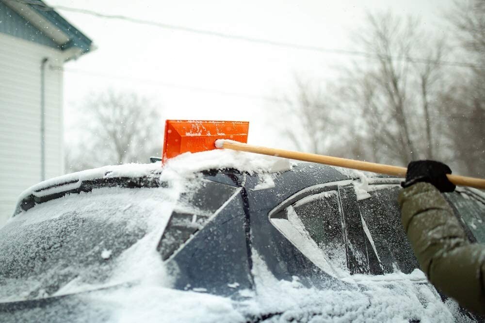 Commercial SHUTTSCO Heavy Duty Snow RAKE Brush Broom Vinyl Coated Scratch Free