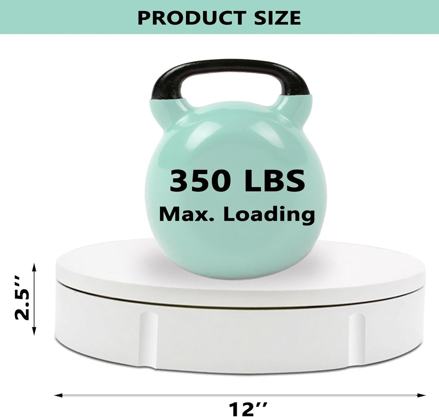 Rotating Display Stand 350Lbs Capacity, 360 Degree Rotating Turntable 12 Inch, T