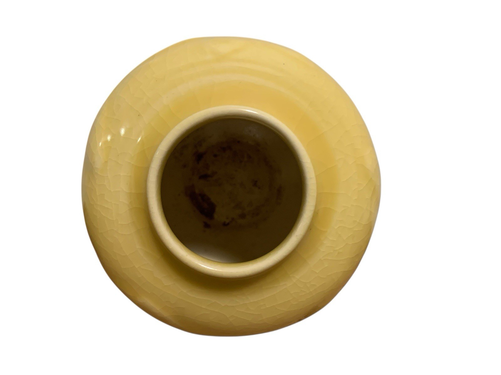 Vintage Rookwood Art Pottery Yellow Vase Butterflies #6509 1958