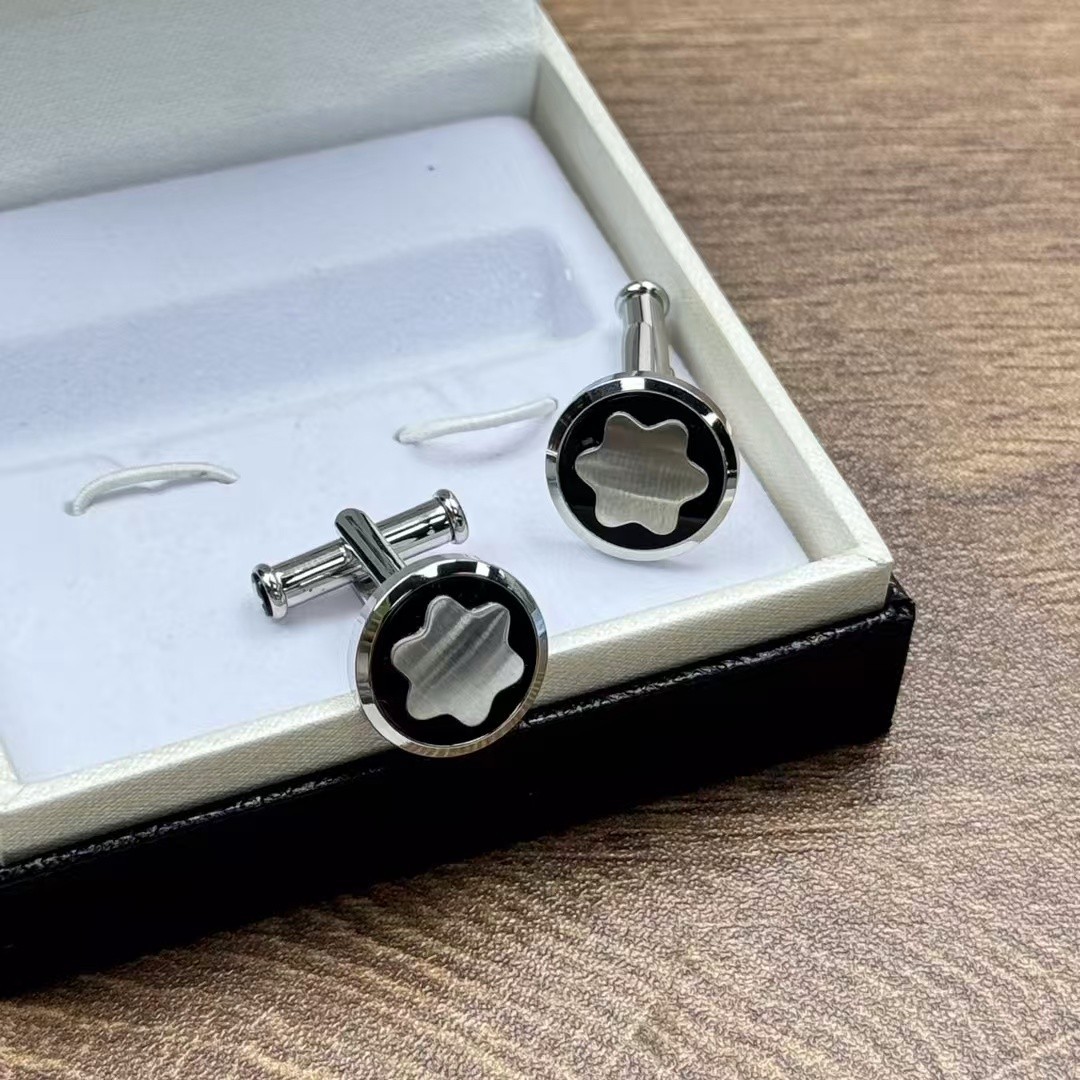 Montblanc Star Stainless Steel Cufflinks, No Box