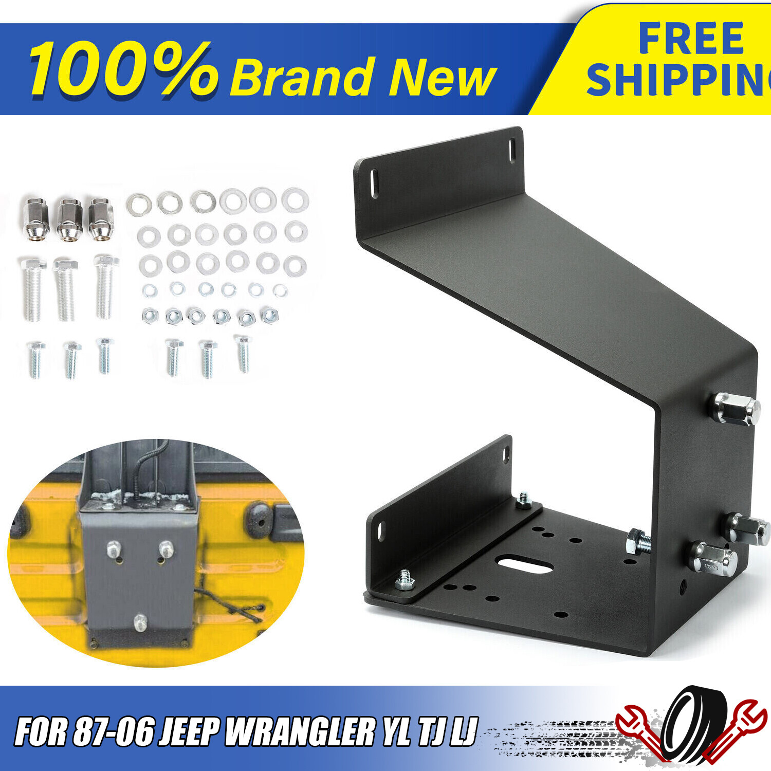 Tailgate Spare Tire Carrier Mount Replacement Fit Jeep Wrangler YJ TJ LJ 1987-06