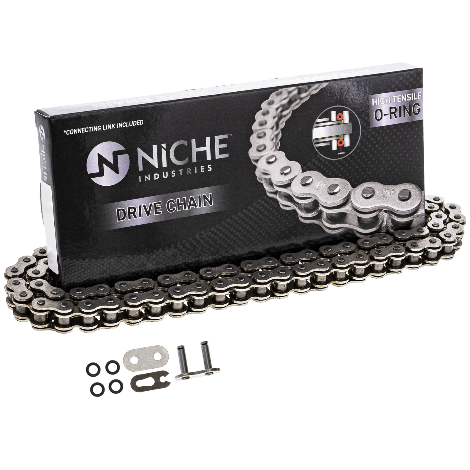 NICHE 420 Drive Chain 130 Links O-Ring With Connecting Master Link Motorcycle