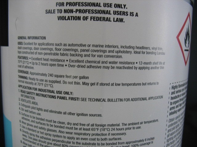 Dap Weldwood Contact Cement Adhesive - Landau Top HHR Solvent Spray 1 Gallon