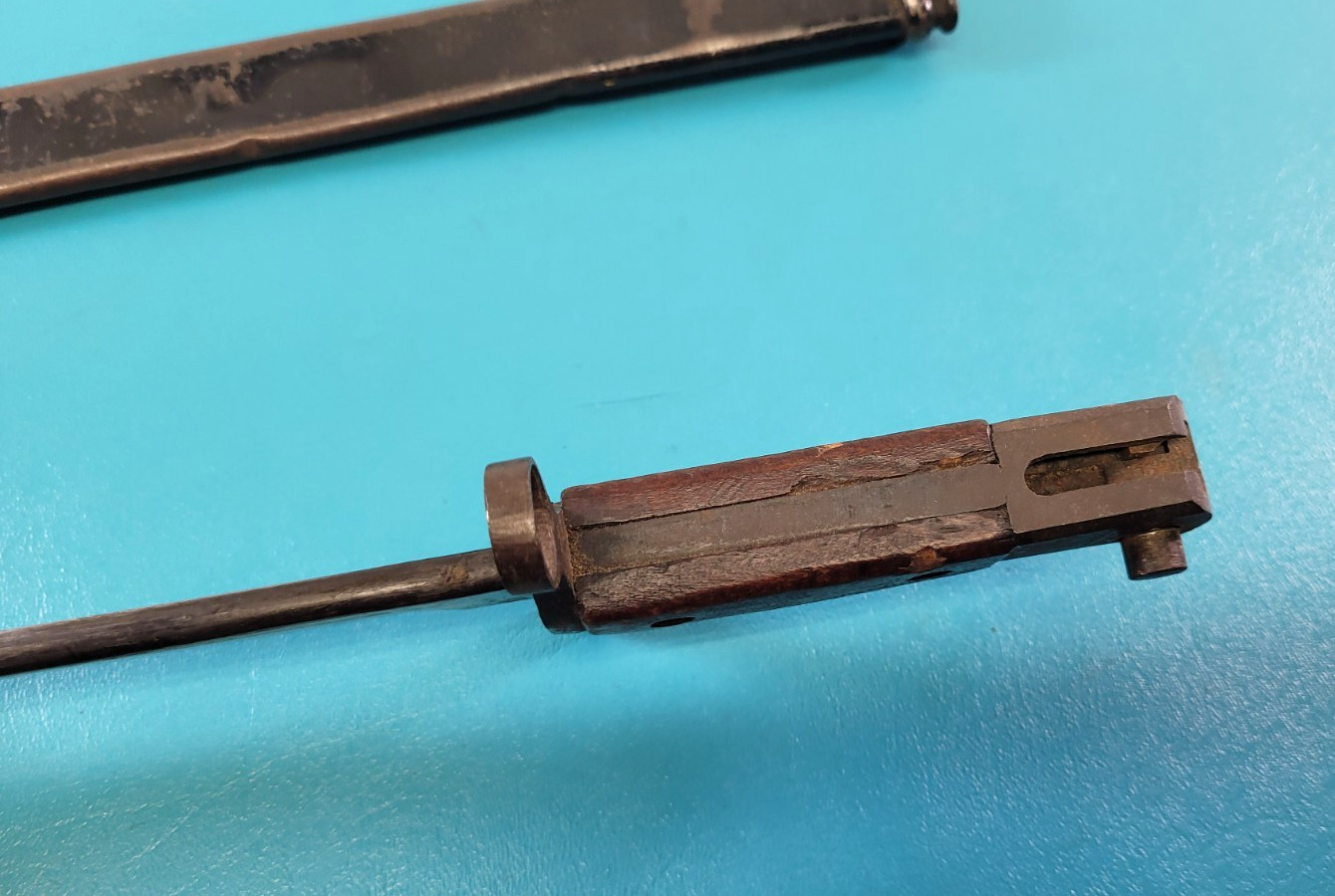 WWII Japanese Type 30 Rifle Bayonet Matsushita Kinzoku Arsenal + Scabbard TR1222