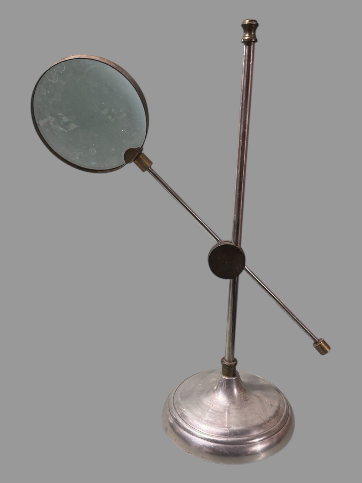 Vintage Antique Style Adjustable Desk Top Looking Glass Magnifier Stand