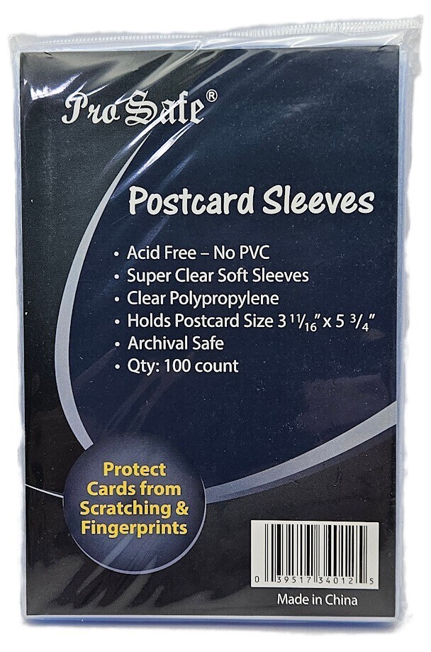 (1000 Count) Pro-Safe Standard Size Postcard Sleeves - 10 Brand New Packs