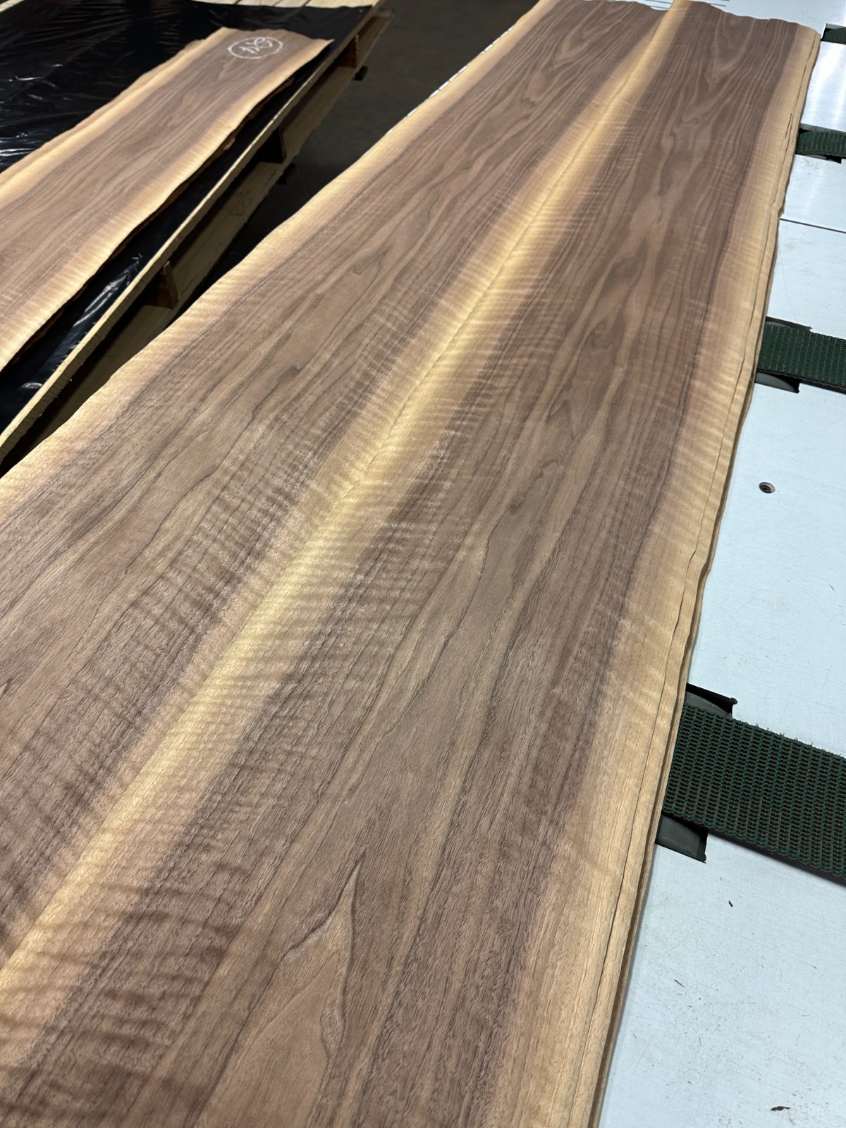 Walnut Raw Wood Veneer 2 sheets 103'' x 11'' 320J