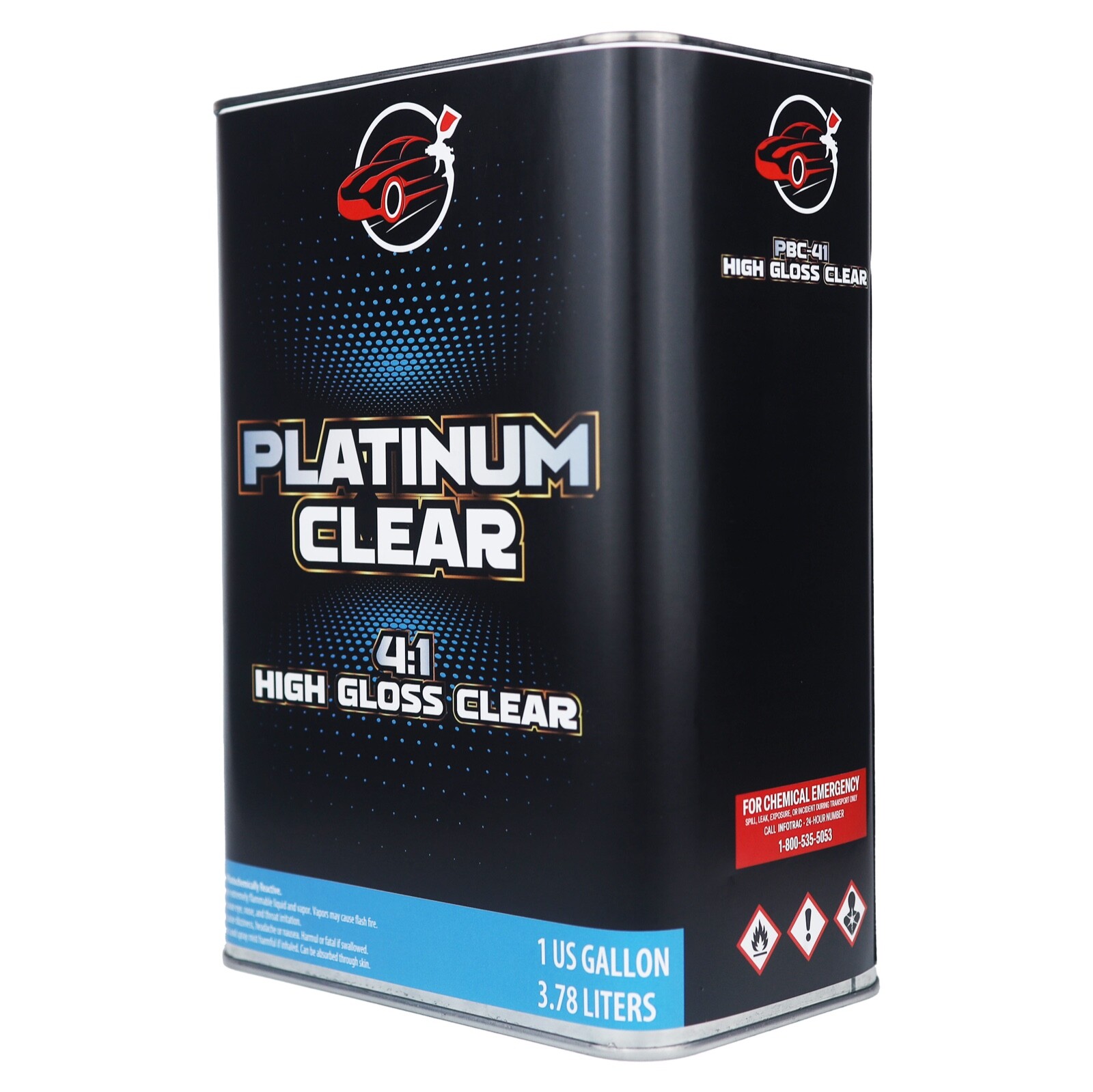 Platinum Clear Coat Gallon Kit 4:1 High Gloss Automotive Clearcoat Med Hardener!
